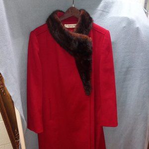 Alorna Wool Winter Coat with Faux Fur Collar